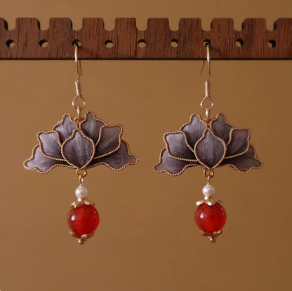 Silk Lotus Earrings