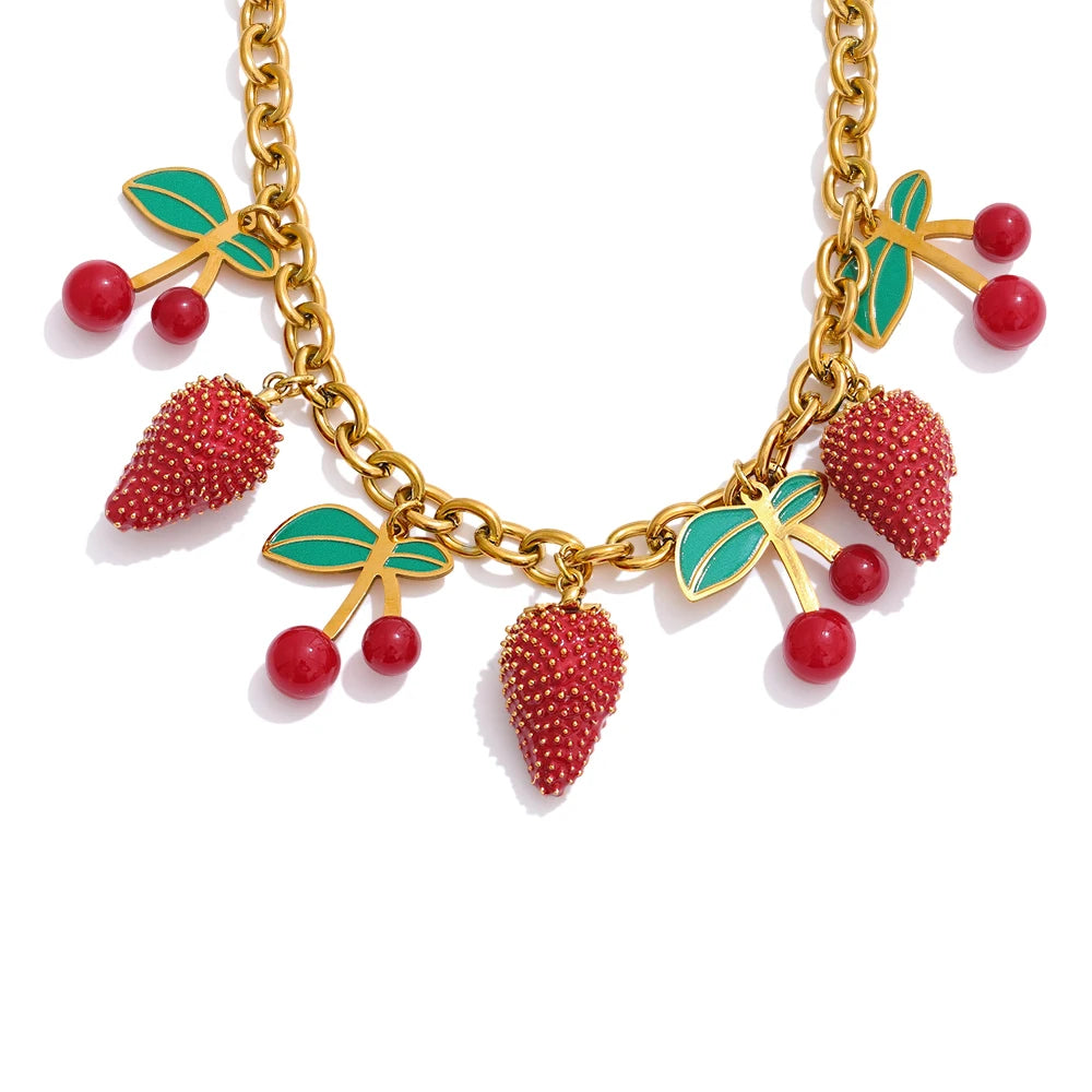 Wild Strawberry Necklace