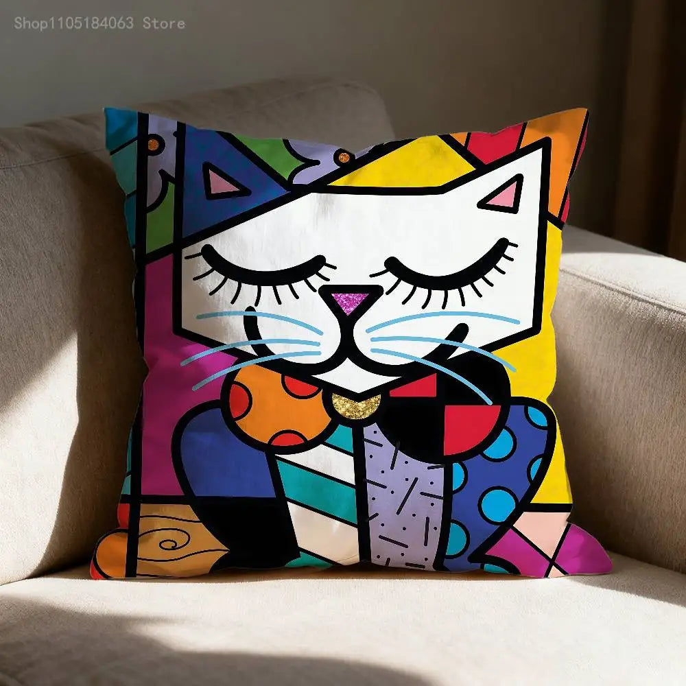 Happy Art Movement Cushion Cover