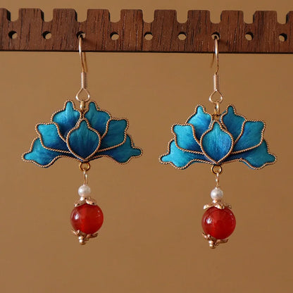 Silk Lotus Earrings