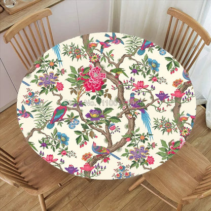 Paisley Floral Fitted Table Cloth (Round)