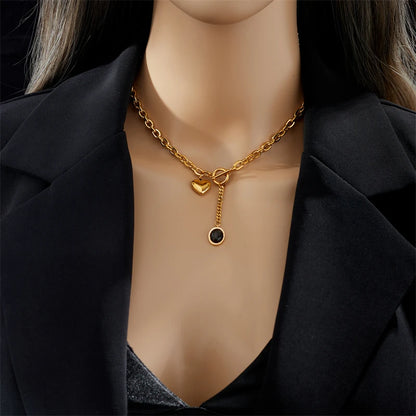 Kyla Heart Buckle Necklace