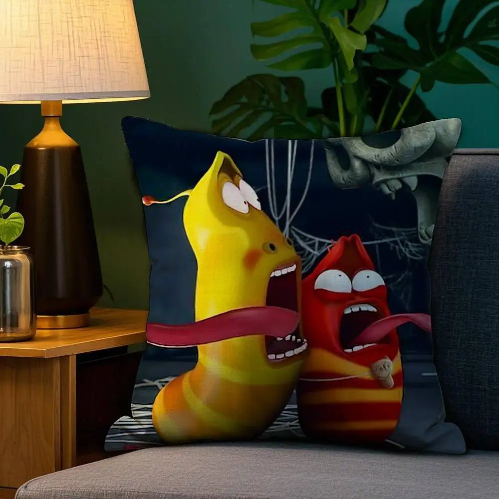 Funny L. Larva Cushion Cover (Double Sided)