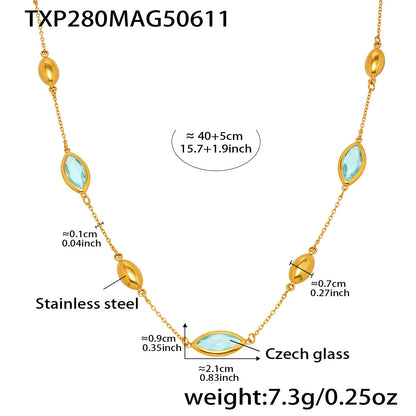 Celine Almond Rainbow Necklace