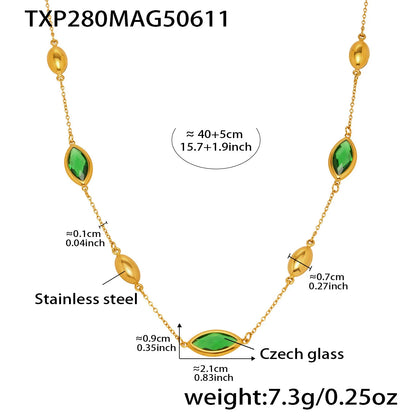 Celine Almond Rainbow Necklace