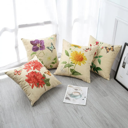 Rustic Floral Cushion Covers