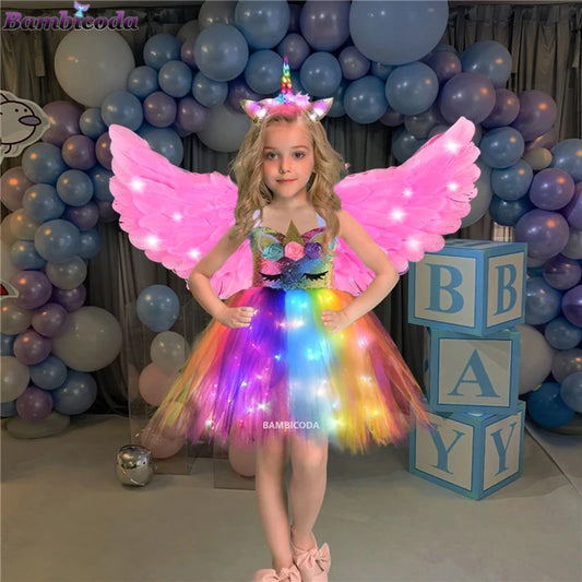 Unicorn Princess Tutu (Kids)- options with fairy lights