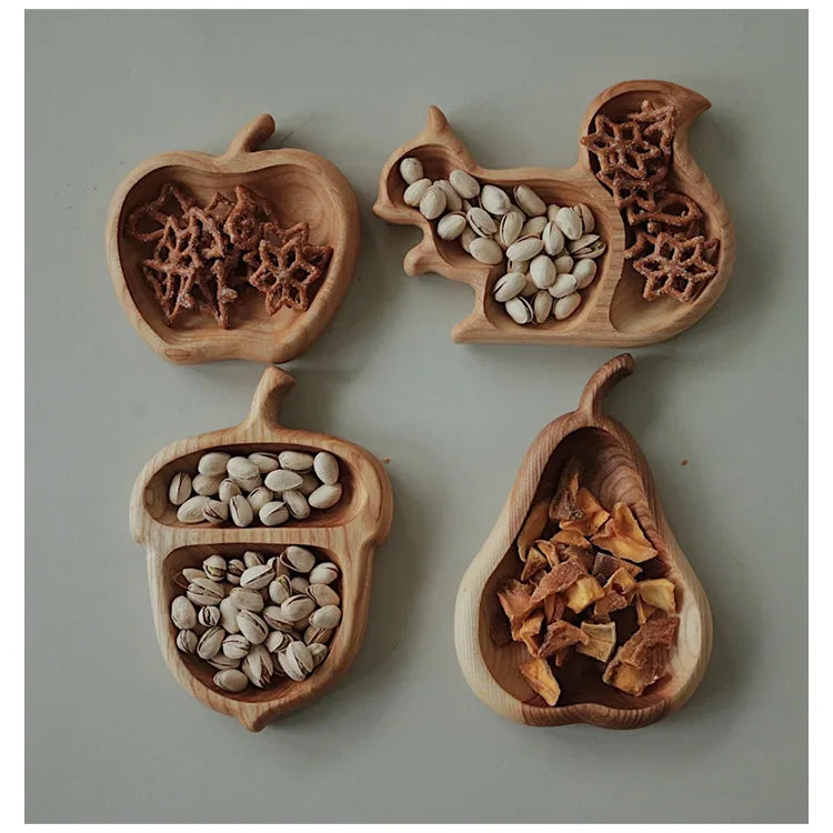 Wooden Autumn Snack Plate