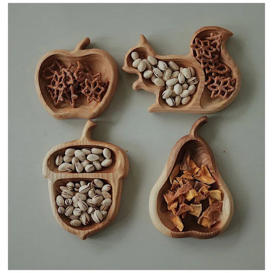 Wooden Autumn Snack Plate