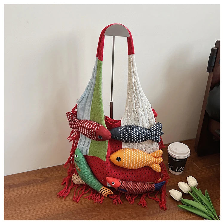 Fisherman's Patchwork Casual Bag