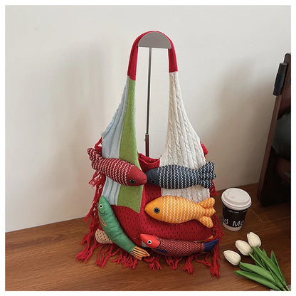 Fisherman's Patchwork Casual Bag