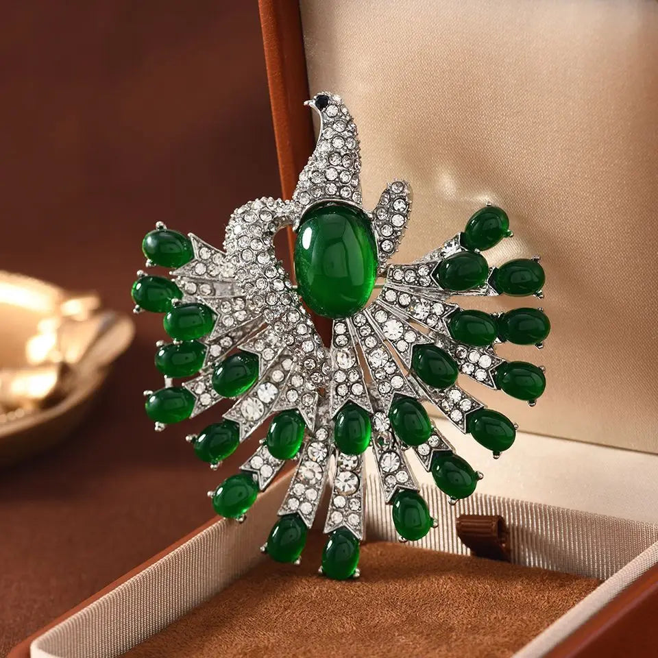 Pimm Peacock Brooch
