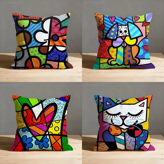 Happy Art Movement Cushion Cover