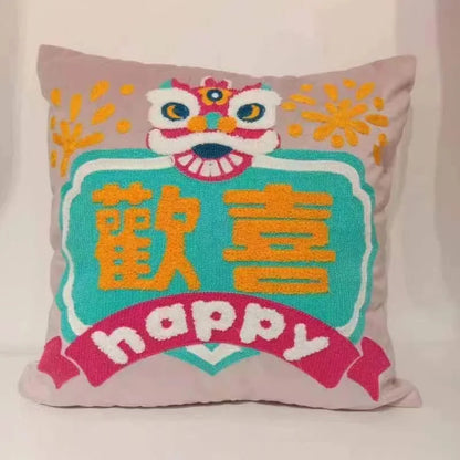 3D Abundance Plush Throw Pillows / Pillow Covers   - Koi, Lion Dance, God of wealth and more!