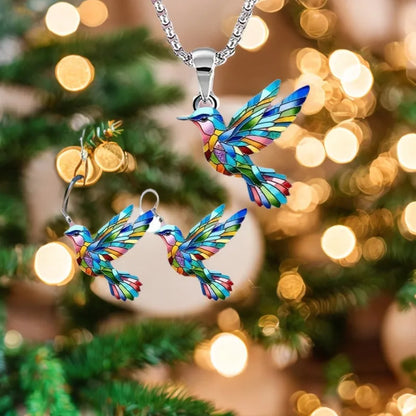 Love Birds Earrings Necklace Set