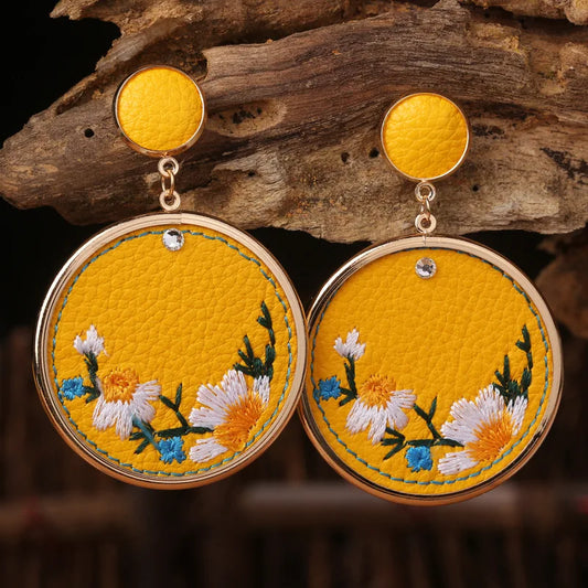 Ming Embroidered Earrings