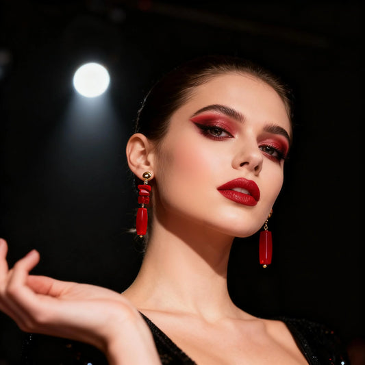 Mila Red Earrings