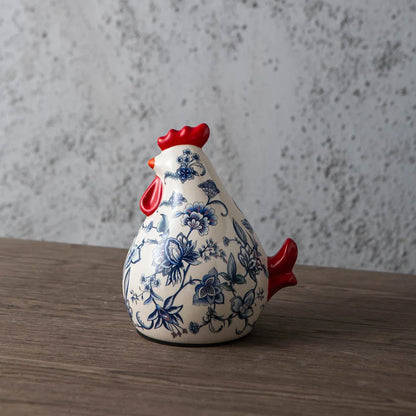 Ceramic Floral Rooster