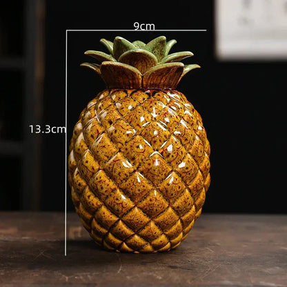 Ceramic Pineapple Tea / Candy Jar