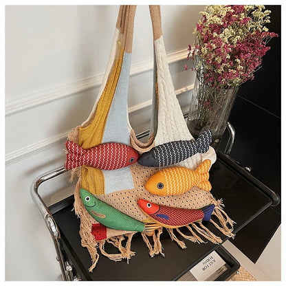 Fisherman's Patchwork Casual Bag