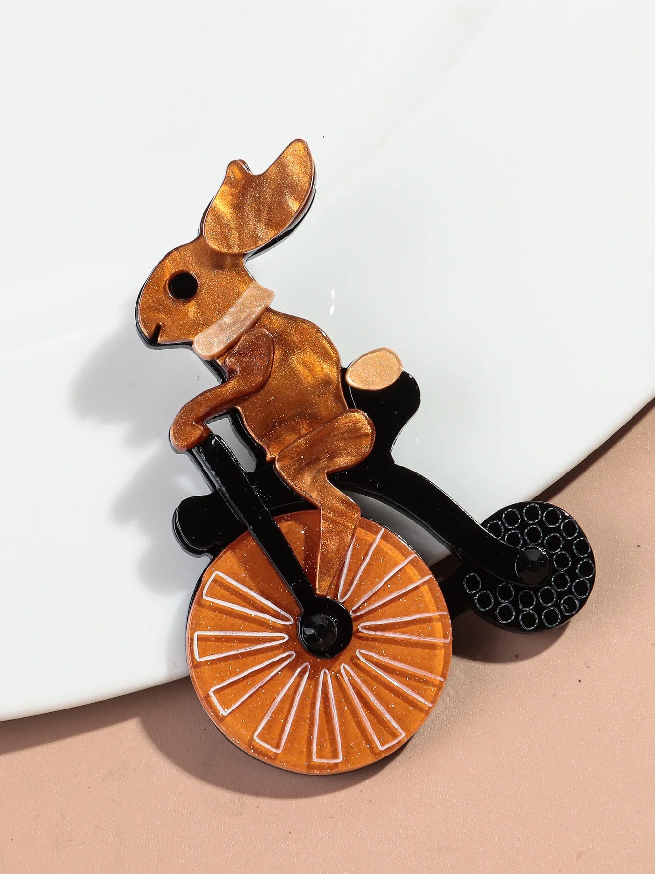 Bicycle Bunny Brooch