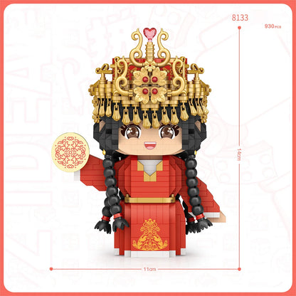 Festive Chinese Tribal Dolls - DIY Micro Bricks (Limited Pieces)