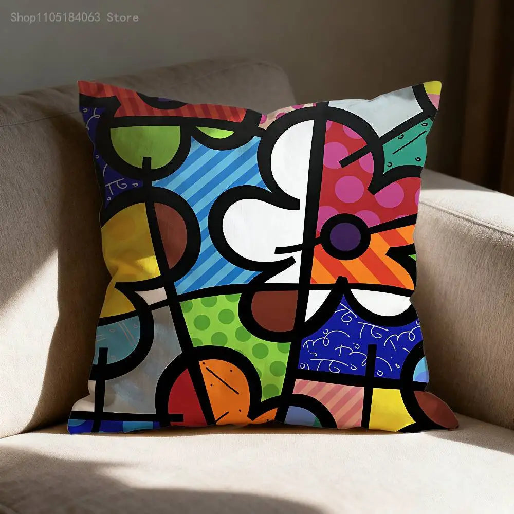 Happy Art Movement Cushion Cover