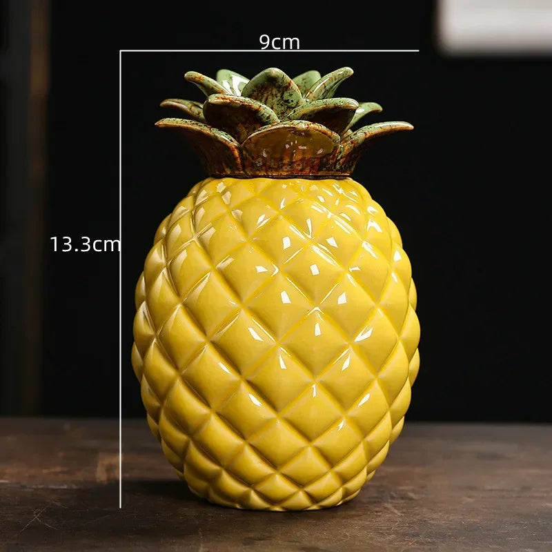 Ceramic Pineapple Tea / Candy Jar