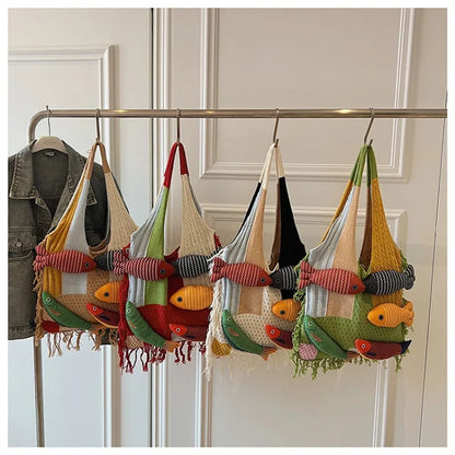 Fisherman's Patchwork Casual Bag