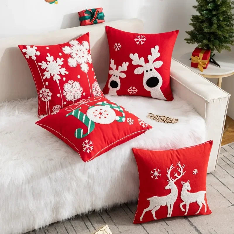 Festive Embroidered Cushion Covers