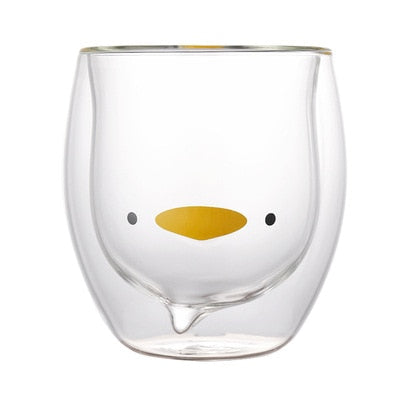 MAD™ Cute Animal Double-Walled Glass (250ml)