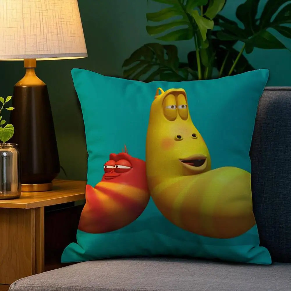 Funny L. Larva Cushion Cover (Double Sided)