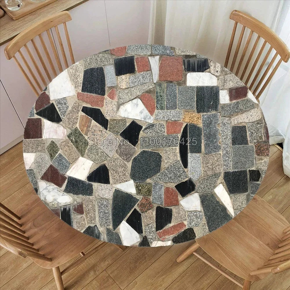 Mosaic Fitted Table Cloth (Round)
