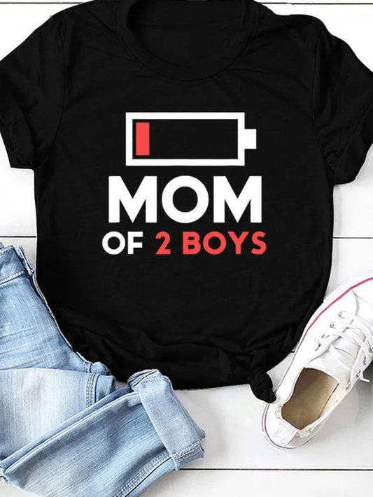 2 Boys Mom T-shirt
