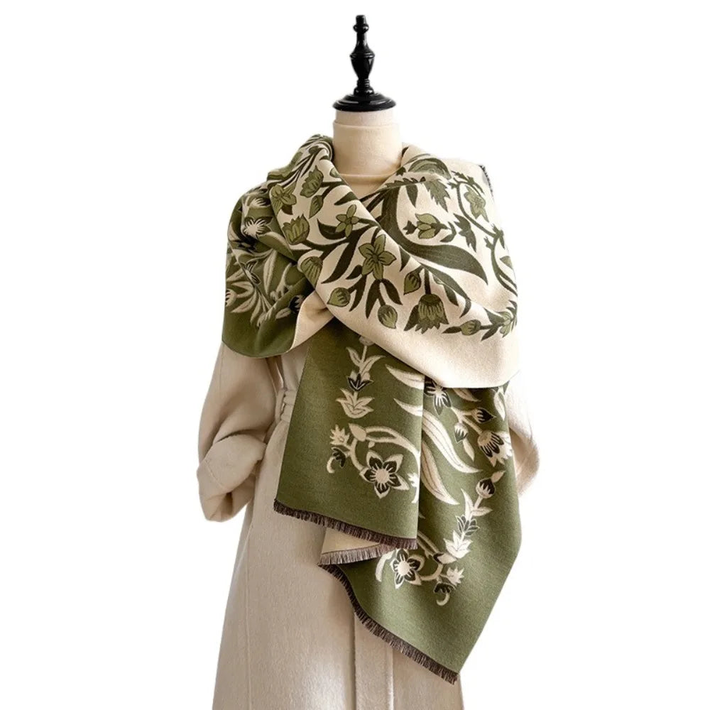 Coco Tassel Double-sided Shawl