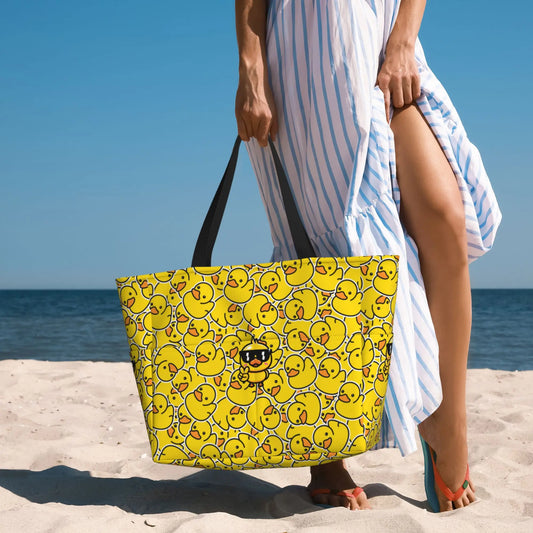 Yellow Rubber Ducky Big Beach Bag