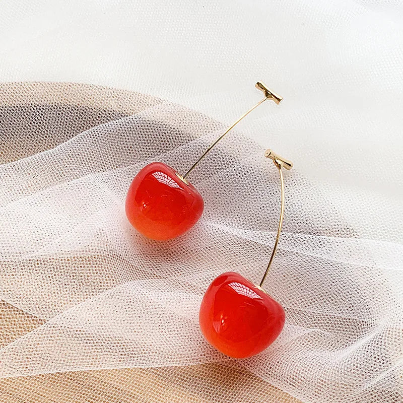 Sweet Cherry Drop Earrings
