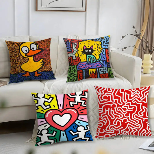 Funny Funky Art Cushion Cover