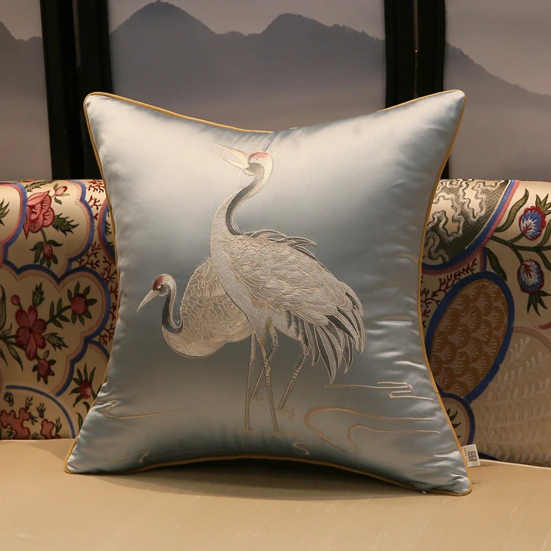 Longevity Crane Cushion Cover