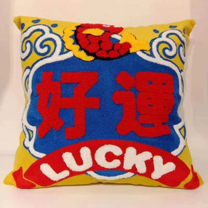 3D Abundance Plush Throw Pillows / Pillow Covers   - Koi, Lion Dance, God of wealth and more!