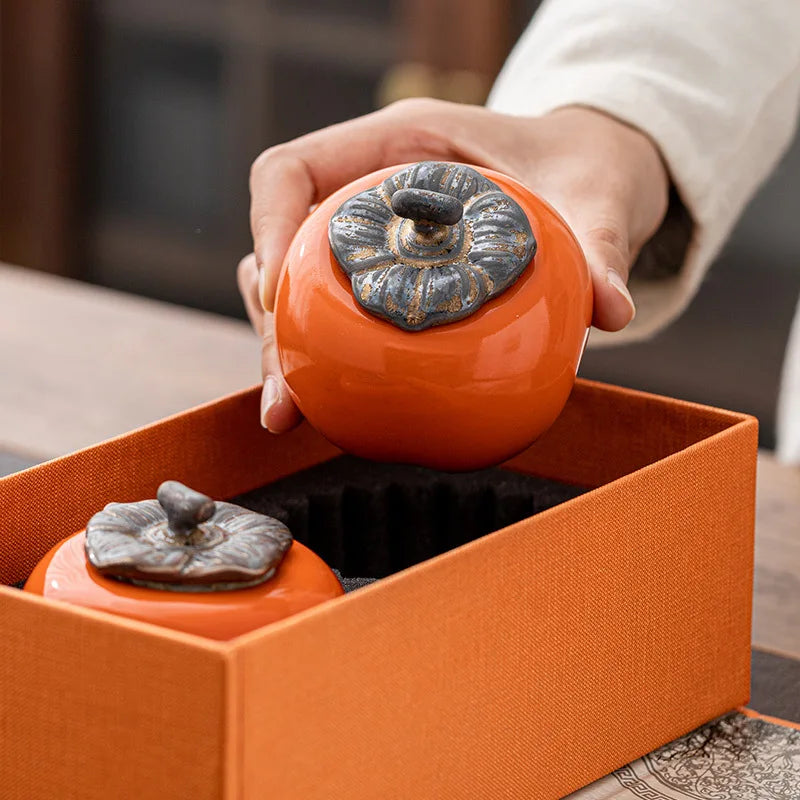 Persimmon  Tea Caddie