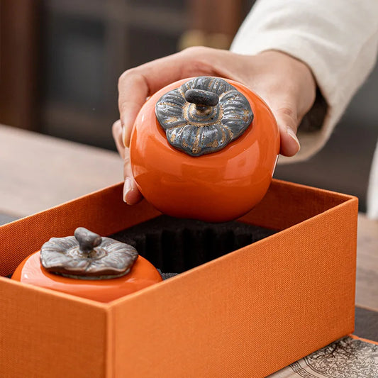 Persimmon  Tea Caddie