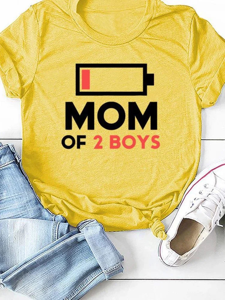 2 Boys Mom T-shirt